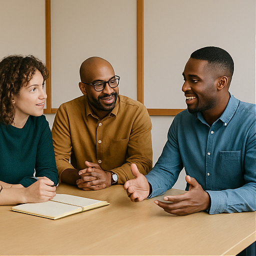 Scène d’accompagnement numérique avec une personne concentrée.