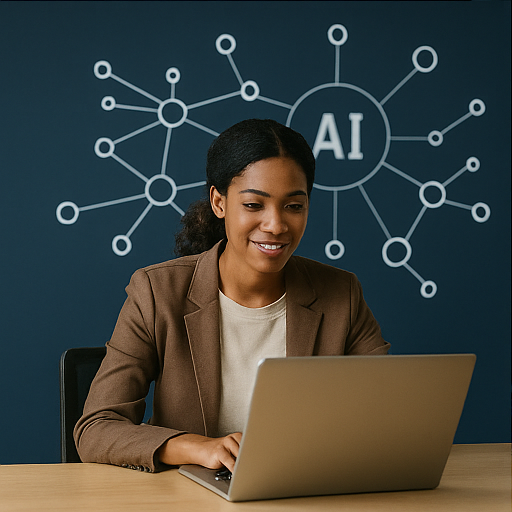 Groupe travaillant ensemble sur le numérique, illustrant le public accompagné.